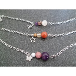 Bracelet trio « mauve »