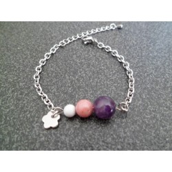 Bracelet trio « mauve »