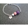 Bracelet trio « mauve »