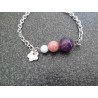 Bracelet trio « mauve »
