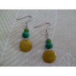 Boucles d'oreilles argentées « Soleil ! »