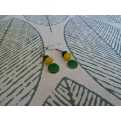 Boucles d'oreilles argentées « Printemps »
