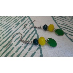 Boucles d'oreilles argentées « Printemps »
