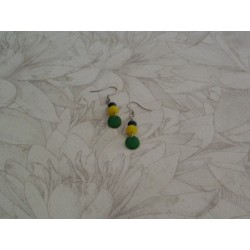 Boucles d'oreilles argentées « Printemps »