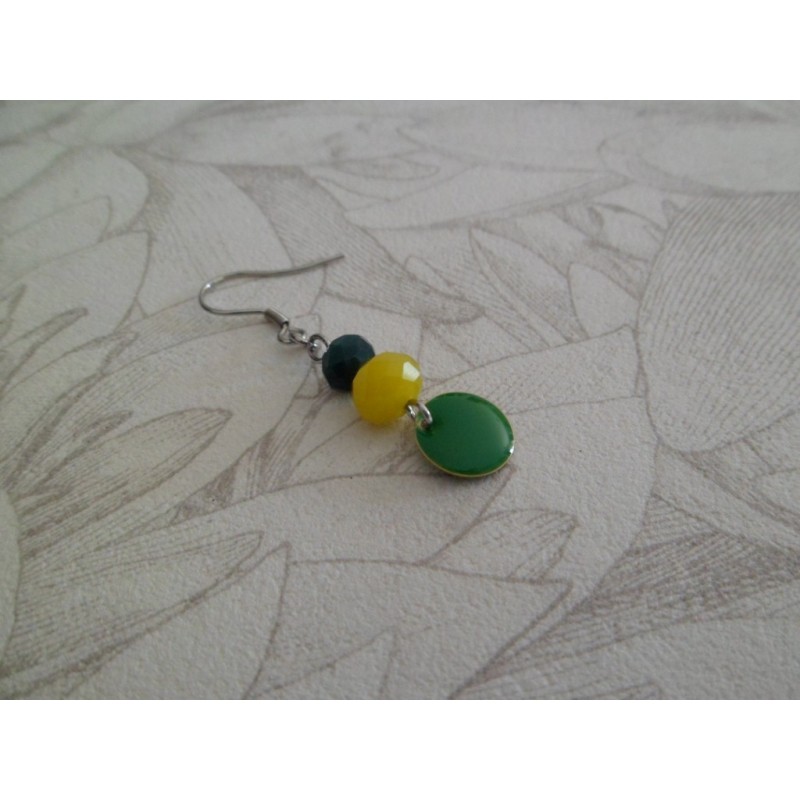 Boucles d'oreilles argentées « Printemps »