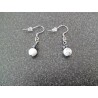 Boucles d'oreilles argentées  « Black and white »