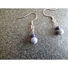Boucles d'oreilles argentées « Blue »
