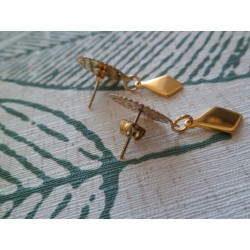 Boucles d’oreilles en inox doré « Georgia »