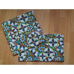 Housse motif Wax multicolore