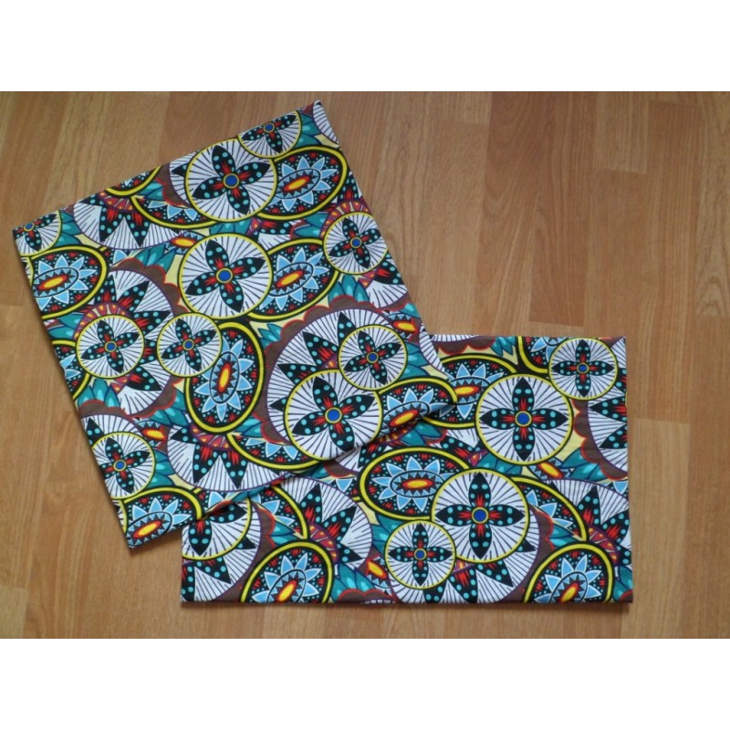 Housse motif Wax multicolore