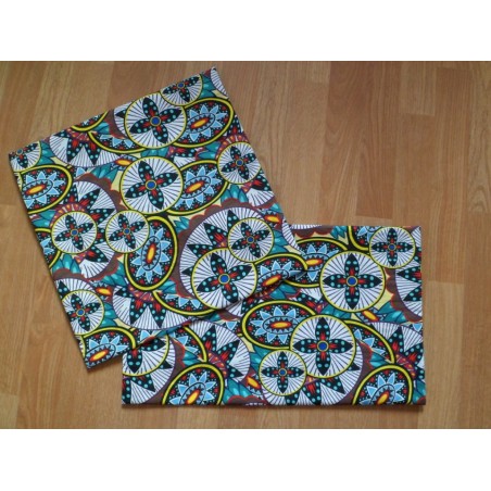 Housse motif Wax multicolore