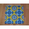 Housse motif Wax jaune et bleu