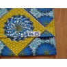 Housse motif Wax jaune et bleu