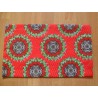 Housse motif Wax rouge et vert