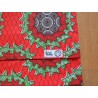 Housse motif Wax rouge et vert