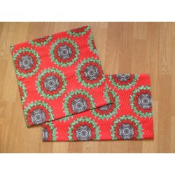 Housse motif Wax rouge et vert