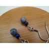 Boucles d'oreilles argentées « Blue »