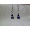 Boucles d'oreilles argentées « Blue »