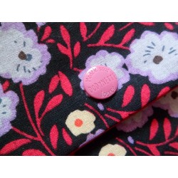 Pochette à masques fleurie rouge