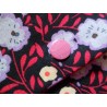 Pochette à masques fleurie rouge