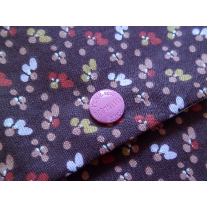 Pochette à masques prune