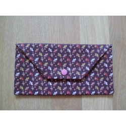 Pochette à masques prune