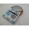 Miroir de poche "Hiboux bleus 1"