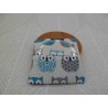 Miroir "Hiboux bleus"