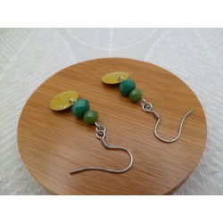 Boucles d'oreilles argentées « Soleil ! »