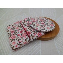 Miroir "Fleurs roses"