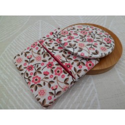 Miroir "Fleurs roses"