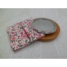 Miroir "Fleurs roses"