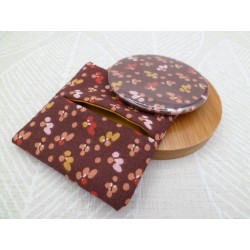 Miroir "Fleurs prune"