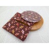 Miroir "Fleurs prune"