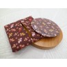 Miroir "Fleurs prune"