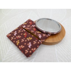 Miroir "Fleurs prune"