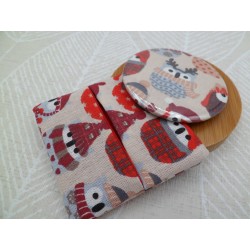 Miroir "Hiboux rouges"