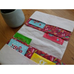 Pochette pour sachets de thé "explosion de rose"