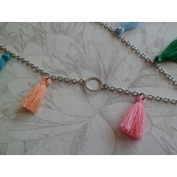 Sautoir "Pompons acidulés"